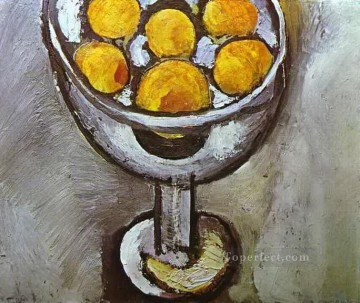 アンリ・マティス Painting - オレンジの抽象フォービズムの花瓶 アンリ・マティス
